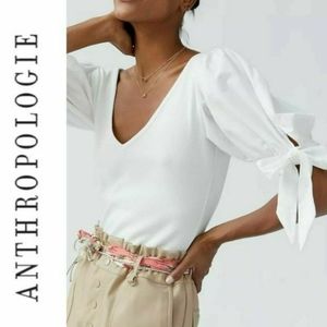Maeve for Anthropologie puff sleeve top